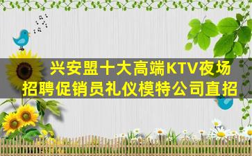 兴安盟十大高端KTV夜场招聘促销员礼仪模特公司直招